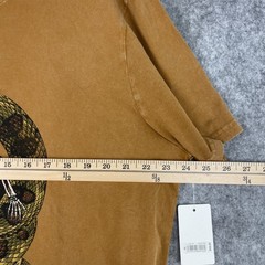 Lucky Brand T Shirt Mens XL Brown Live Fast Skeleton Snake Graphics Casual NWT