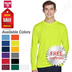 Team 365 Mens Long Sleeve T-Shirt Dri-Fit Performance Workout UV Protect TT11L