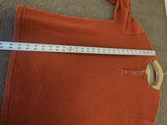 Eddie Bauer Mens Large Henley orange Ultrasoft long Sleeve pull on