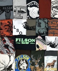 Filson Pioneer Small T-Shirt Made In USA Tee Logo Hunting Fishing Vintage Retro