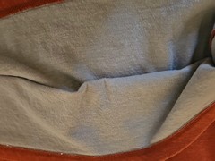 Eddie Bauer Mens Large Henley orange Ultrasoft long Sleeve pull on