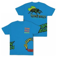 Santa Cruz SLIME BALLS PRODUCTION Skateboard T Shirt SAPPHIRE