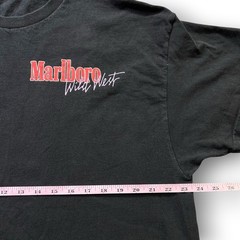 Vintage Marlboro Wild West Cowboy Killers Shirt XL Skeleton Horse Graphic Black