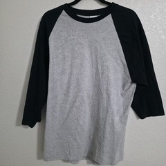 Anvil Adult Cotton Baseball Tee – Size Large – 100% Preshrunk Cotton