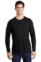 Sport-Tek ST400LS Mens Long Sleeve PosiCharge Tri-Blend Wicking Raglan T-Shirt