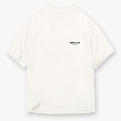 REPRESENT Owners Club Oversized Fit T-Shirt Mens XS Flat White Crewneck Pullover