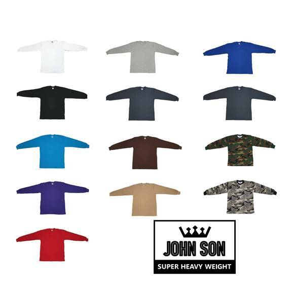 Plain Thermal T-shirts BULK Round Neck [ JOHN SON ] Super Heavy Weight [S ~ 5XL]