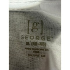 NEW George Men’s XL White Heavyweight V-Neck T-Shirt Blanks Thick Cotton 6 Pack