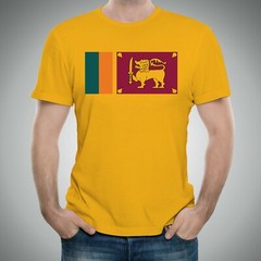 Sri Lanka Flag – Classic Country Home Souvenir National Pride T Shirt – Gold