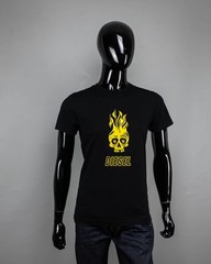 DIESEL Men BLACK SKULL SHORT SLEEVE T SHIRT Size M