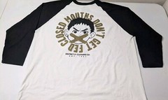 D-81 Shirt Men’s 3X Graphic Closed Mouth Don’t Get Fed 3/4 Sleeve
