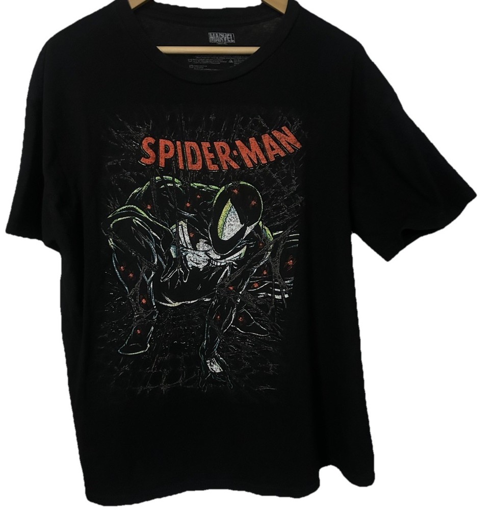 Spider-man Men’s XL Mesn Green Tinted McFarlane Cover Art T-Shirt Marvel 489