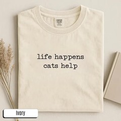 Cat Lover Life Comfort Tee Feline Owner Gift Animal Design