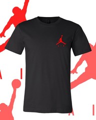 Men’s Basketball AIR RED LC MJ Sports T-Shirt Tee Fast Ship!!
