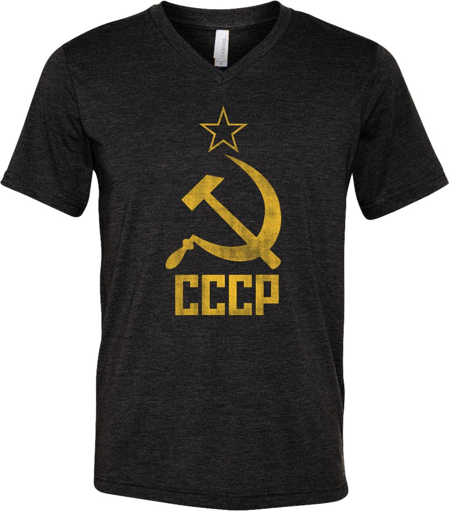 Buy Cool Shirts Soviet Union T-shirt Distressed CCCP Tri Blend V-Neck