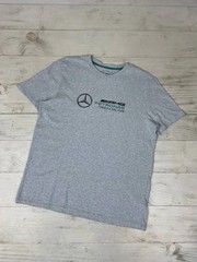 Mercedes Benz AMG Petronas Formula One Team Big Logo T Shirt Men Size L Gray
