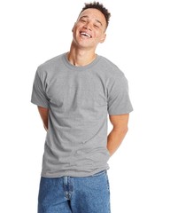 3 Pack Of Hanes 5180 Unisex Plain Blank Casual Beefy-T Shirt Stylish T-Shirt
