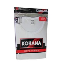 Mens a shirts white 3-Pack. Machine wash no bleach tumble dry.