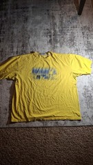 VTG Y2K Karl Kani Yellow 3XL Tee Shirt Hip Hop Rap Machine Washable