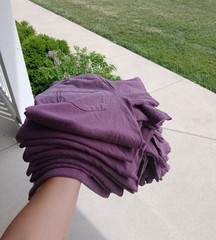 Comfort Colors Pocket T-Shirt in Berry – 9 SHIRTS – VARIOUS SIZES – S, M, L, XL