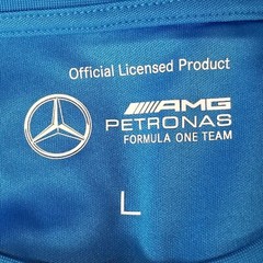 Mercedes-Benz AMG Petronas Formula 1 team shirt men’s large blue short sleeve