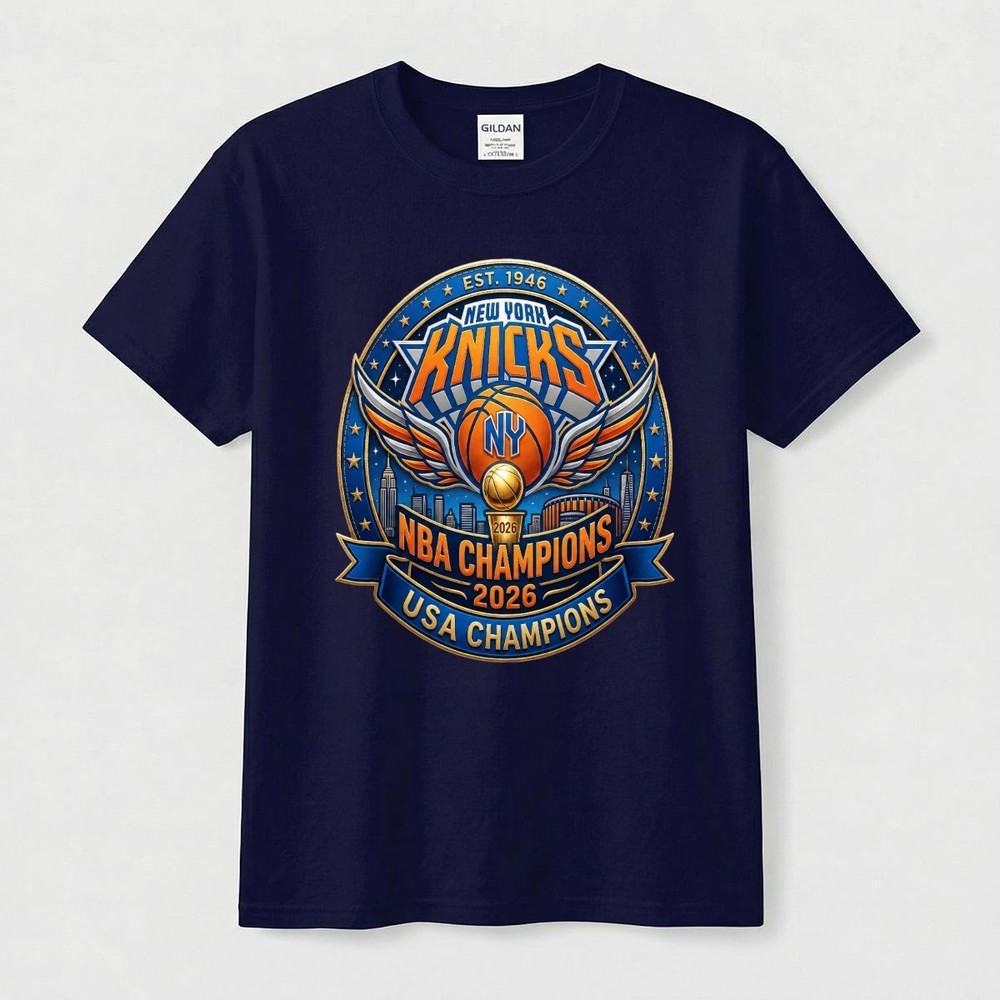 Unisex Soft Cotton T-Shirt. New York Knicks NBA Champions 2026