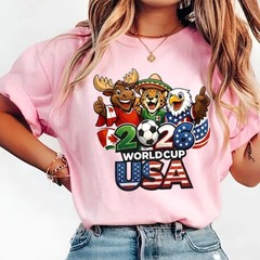 World Cup 2026 Soccer Fan Apparel Unisex T-shirt ‘Printed on Front and Back’