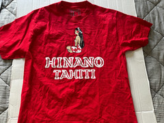 HINANO TAHITI TAHITIAN GIRL SIZE L RED SHORT SLEEVE T-SHIRT…SEE DESCRIPTION