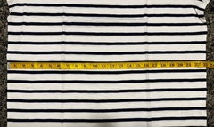 J.CREW Men’s WHITE/NAVY Club Cotton Yarns Striped Casual Crew Collar Tee XL
