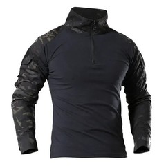 Tactical Combat Shirt Men Army Military Camo Long Sleeve Airsoft Hunting