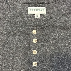 Tecovas Henley Shirt Mens Medium M Charcoal Gray Long Sleeve Heather Western