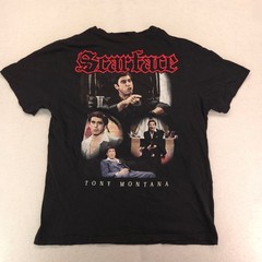 Scarface Tony Montana Casual Short Sleeve Graphic T Shirt Mens Size L Black