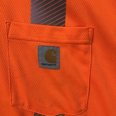 Carhartt Shirt Mens LT Orange Force Hi Vis Reflective Safety Workwear Tee