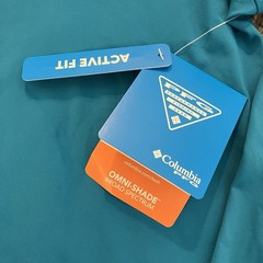 NEW Columbia PFG Shirt Wild Cast Sun Shirt UPF Omni-Shade Blue Mens Size SMALL
