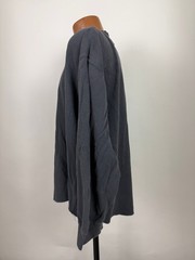 Vintage Waffle-Knit Shirt Men XXL Boxy Distressed Grunge Minimal Navy Midweight