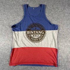 Bali Mas Bintang Bali Tank Top One Size Multicolor Mens Beer Graphic Sleeveless