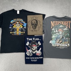 T Shirt Lot of 4 Mens Large Mix Brands Outdoor Workwear Biker Moto Grunge Skate
