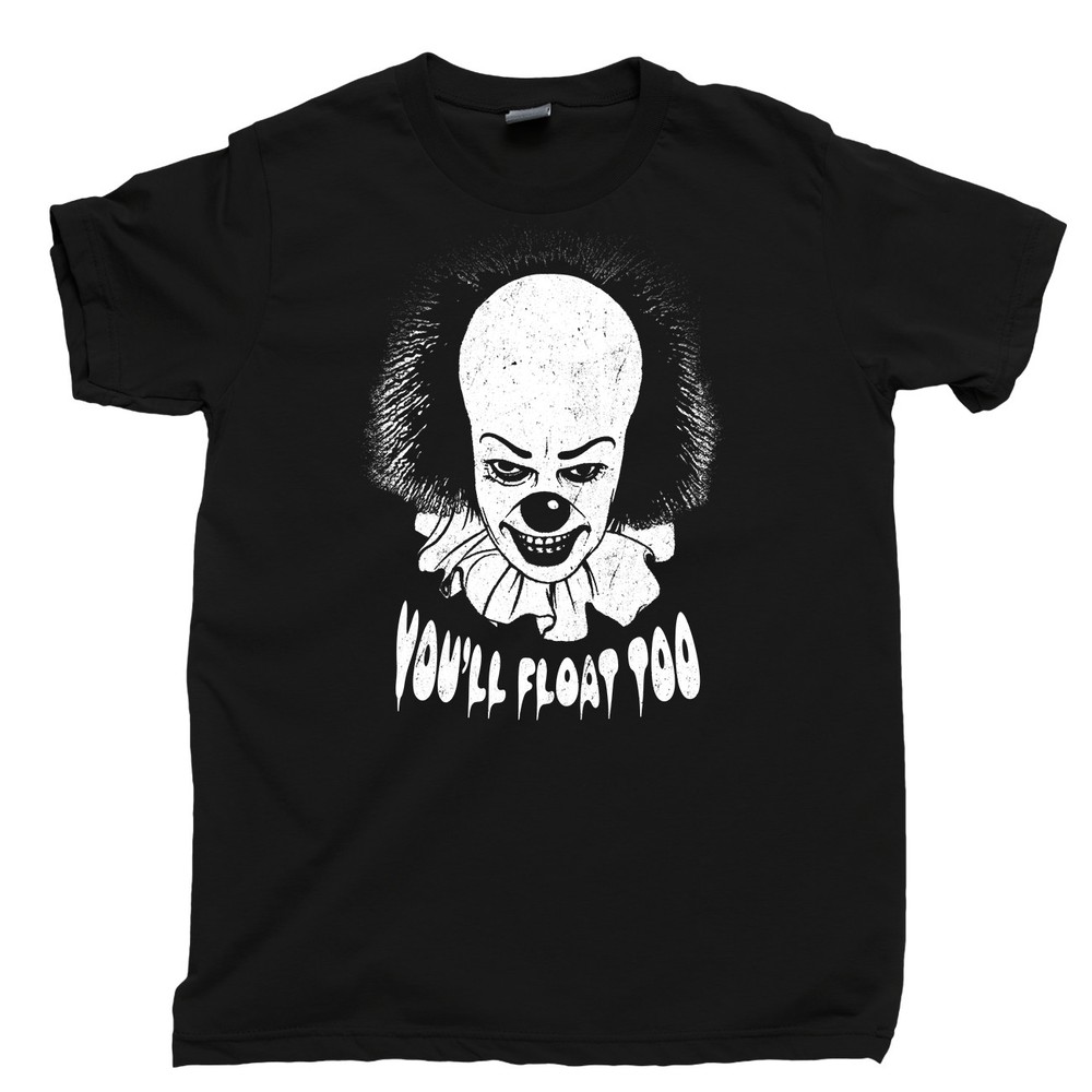 IT T Shirt PENNYWISE Killer Clown Chud Stephen King Derry Maine Losers Club Tee