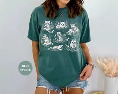 Woodland Raccoon Forest Animal Graphic Comfort Tee Soft Cozy Gift Unisex