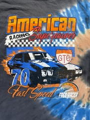 Chemistry T Shirt Mens Medium Black Tie Dye American Racing Superpower GTO 1970