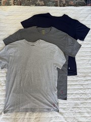 Polo Ralph Lauren XL T-Shirts Gray Navy Charcoal Classic Slim Fit Cotton