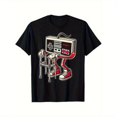100% Cotton Men’S And Boys Retro Gaming Pattern T-Shirt