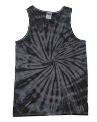 Black Tie Dye Tank Top Sleeveless T-Shirts , Adult S M L XL 2XL 3XL,Cotton