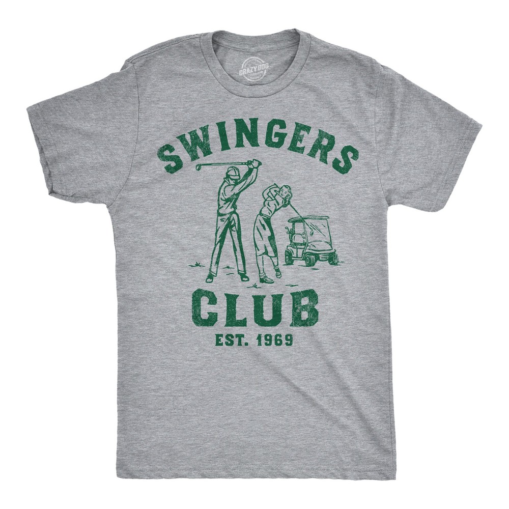 Mens Swingers Club Funny T Shirts Sarcastic Golfing Graphic Tee for Men