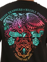 Sullen Men’s Defender Short Sleeve T-shirt Tattoo Style Eagle Needle Pushers Tee