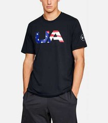 Under Armour Men’s Freedom Big Flag Logo Black T-shirt Short Sleeve 1333352 001