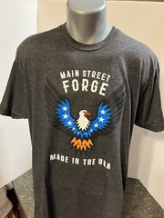 Main Street Forge Men’s T-shirt XL Black – Cotton Poly Rayon – MADE IN USA