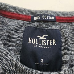 Hollister Embroidered Logo T Shirt Crew Neck Short Sleeve Mens Small Front Logo