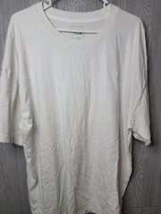 The NORTH face White Short Sleeve Mens Shirt With An Embroidered Logo. Cotton.