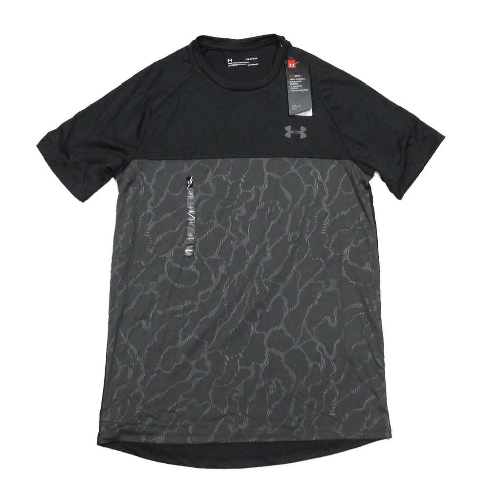 Under Armour Men’s Black UA Tech 2.0 Emboss Crew-Neck Short Sleeve T-Shirt